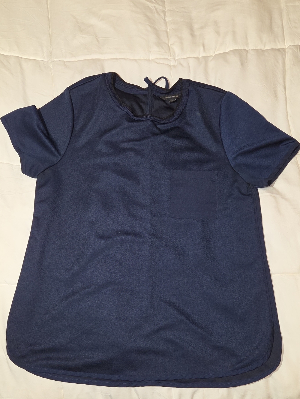 Unbranded Navy Short-Sleeve Pocket Tee